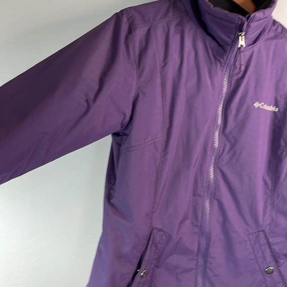 COLUMBIA OmniShield Fitted Ski Jacket Purple Fleece Lined Lightweight Pockets M - Picture 5 of 11
